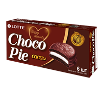 Печенье бисквитное Lotte Choco-Pie Какао 168гр