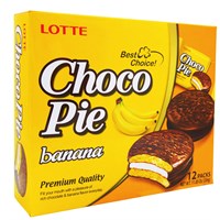 Печенье бисквитное Lotte Choco-Pie Банан 336гр
